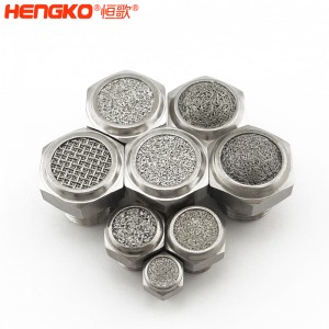 廠家直銷316不銹鋼燒結(jié)消聲器耐高溫降噪，粉末燒結(jié)氣動元件可按需定制