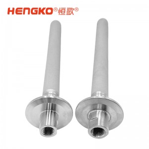 316食品級(jí)不銹鋼粉末燒結(jié)曝氣石_過(guò)濾1/4NPT內(nèi)螺紋連接3微米過(guò)濾器