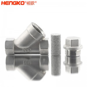 恒歌定制316L粉末燒結(jié)不銹鋼Y型過(guò)濾器耐腐蝕易清洗，用于化工行業(yè)