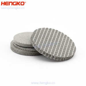 濾芯廠家不銹鋼316燒結(jié)網(wǎng)過(guò)濾片呼吸金屬孔隙均勻透氣，水處理過(guò)濾用