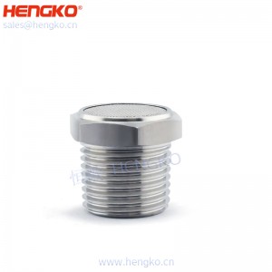 恒歌生產(chǎn)絲網(wǎng)燒結(jié)316不銹鋼平頭消聲器，消音耐用不銹鋼氣動(dòng)過(guò)濾元件