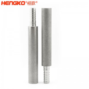 廠家批量生產(chǎn)不銹鋼粉末燒結曝氣頭擴散器 孔隙率高流通速度快，用于臭氧發(fā)生器