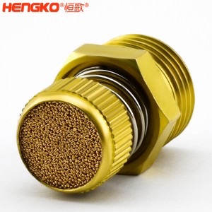 廠家批發(fā)HSD型可調(diào)節(jié)青銅消聲消音器多規(guī)格耐高溫消音降噪，用于電磁閥氣動靜音器接頭