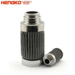 恒歌定制精密多孔不銹鋼燒結(jié)絲網(wǎng)濾芯高強(qiáng)度壽命長(zhǎng)_用于純水和氣體過濾