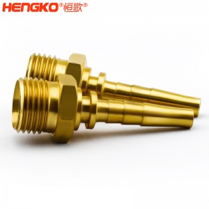 恒歌經(jīng)濟實惠銅粉末燒結(jié)多孔可調(diào)螺紋氣動消聲器空氣流速控制器 銅流量控制消聲器批發(fā)